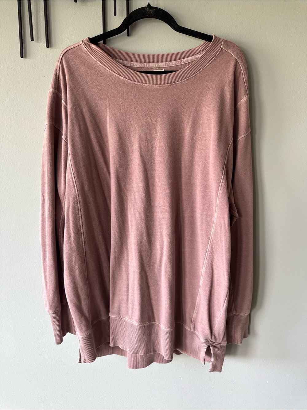 Maurices Dusty Rose Oversized Crewneck Sweater